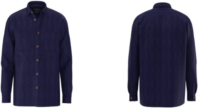 Fynch-Hatton Corduroy Overshirt – Navy