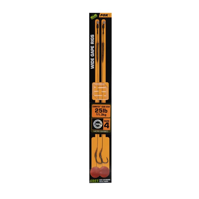 FOX Edges Wide Gape Semi Stiff Camotex Ready Rigs - Onderlijn