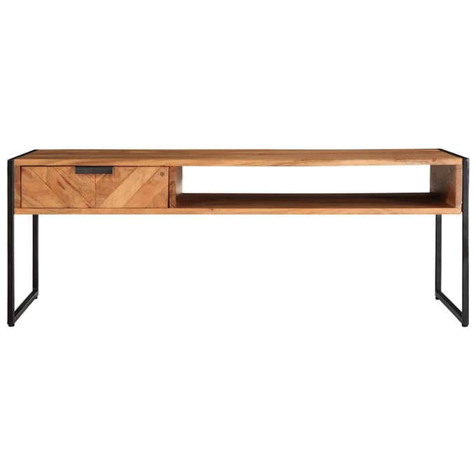 vidaXL - Salontafel - 110x55x40 - cm - massief - acaciahout