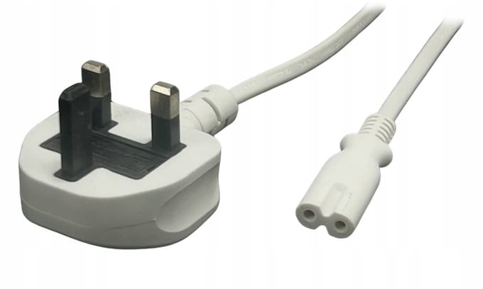 POS Wit Wit AC C7 UK Stroomkabel 1,8m