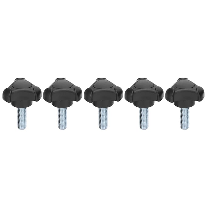 5 stuks Plastic Driehoekige Kop Handvat Schroefknop Aandraaischroef Set Accessoire M10 30mm