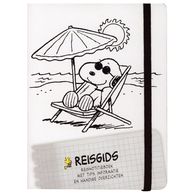 Reisdagboek Snoopy - Reisgids - Wit - 12 x 16 x 1,5 cm