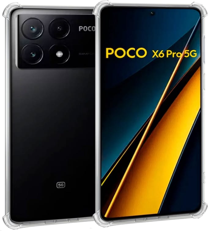 Geschikt voor Poco X6 Pro - Hoesje - Shock Proof Case – Cover Transparant