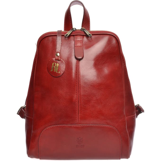 Anna Luchini Rood Rundleer Tas