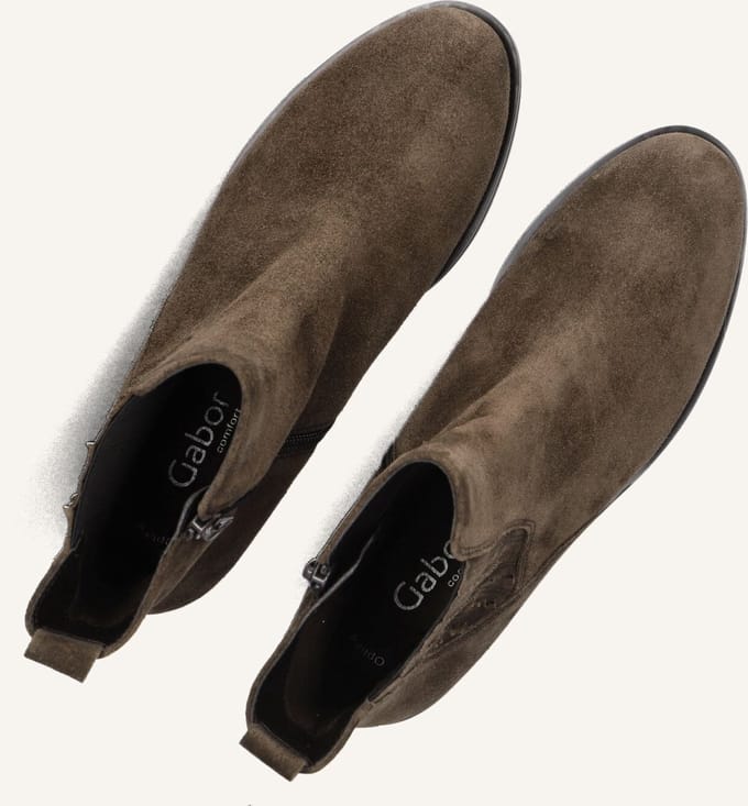 Gabor 022 Enkellaarsjes - Enkelboots met rits - Dames - Bruin - Maat 36