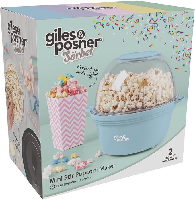 Giles & Posner Mini Popcorn Maker Machine – Antiaanbak Hot Air Popper