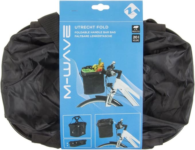 Fietsmand voor Stuur - Inklapbaar en Zwart