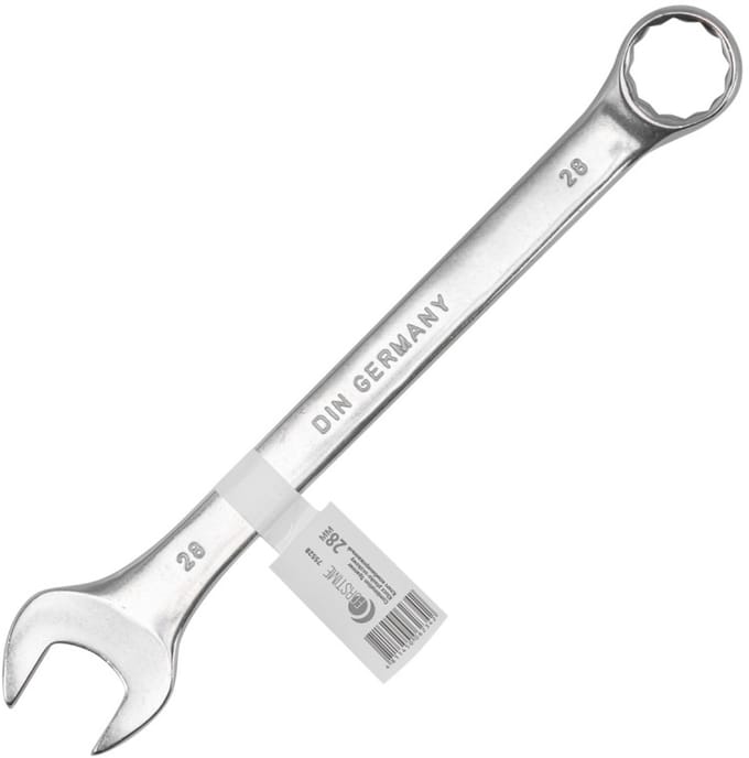 FORSTIME FT-75528 - Ringsleutel - Chroom Vanadium - 28 mm - 15º Gebogen