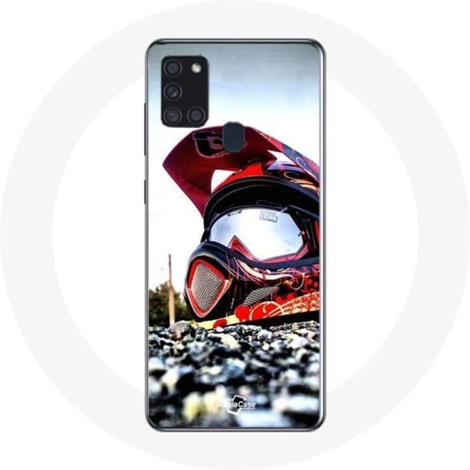 Coque - maniacase - Samsung Galaxy A21S - Souple - Noir - MotoCross noir