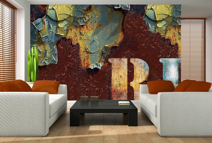 Distressed Texture Photo Wallcovering