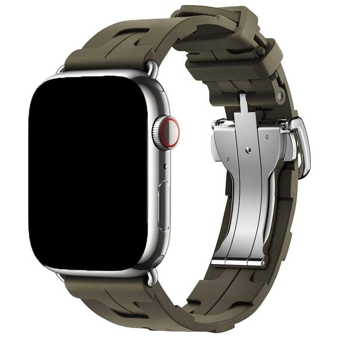 2+1 | Apple Watch Bandje Kilim - Siliconen - Khaki