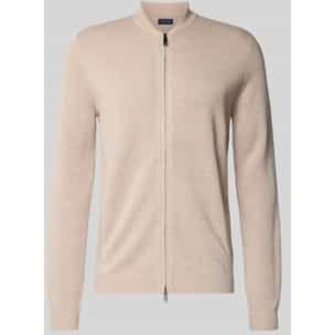 Slim fit gebreid jack van wolmix