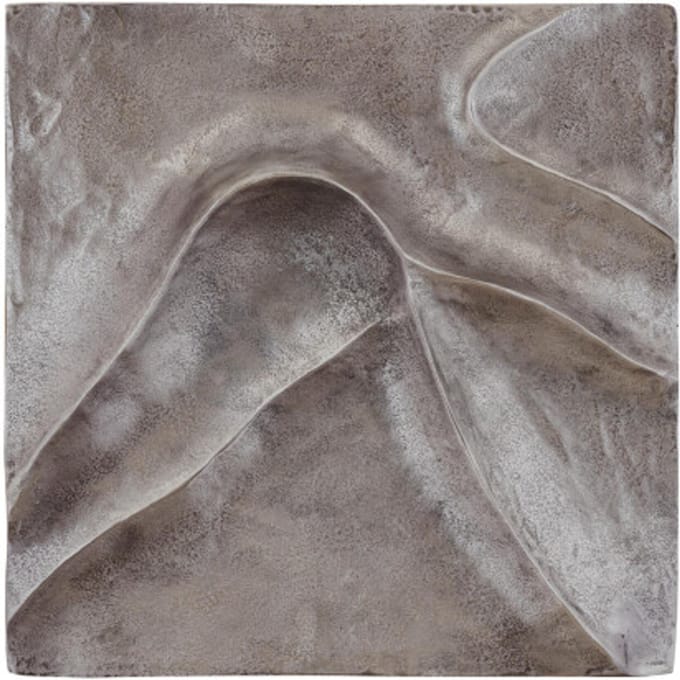 PTMD Wandpaneel Gihan - 55x5x55 cm - Aluminium - Zilver
