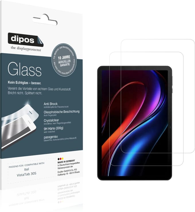 dipos – 2x Pantserfolie geschikt voor Itel VistaTab 30S | 9H Screenprotector