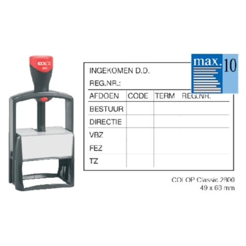 Tekststempel colop heavy duty 2800 classic line Personaliseerbaar