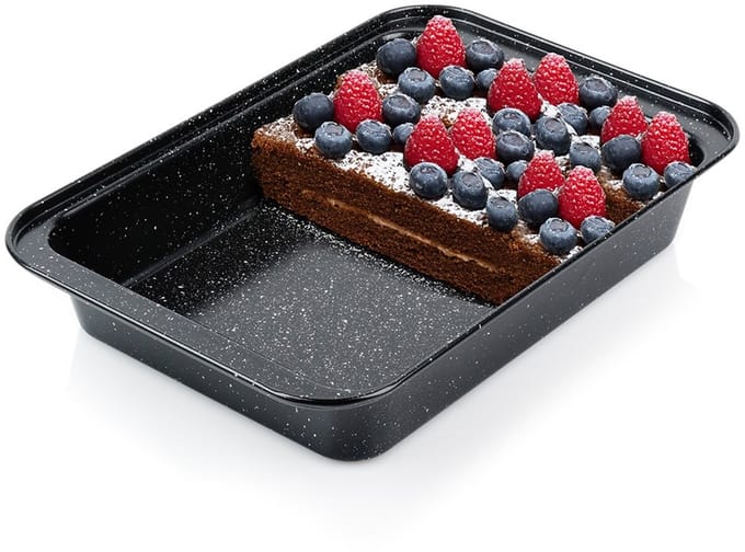Vilde Granite Coating Serie - Granieten Braadslede - 28x19x5 cm - Hittebestendig - Vaatwasserbestand