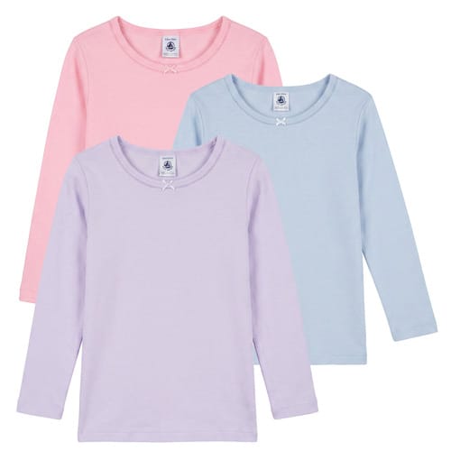 Petit Bateau  T-Shirt Lange Mouw TSML X 3