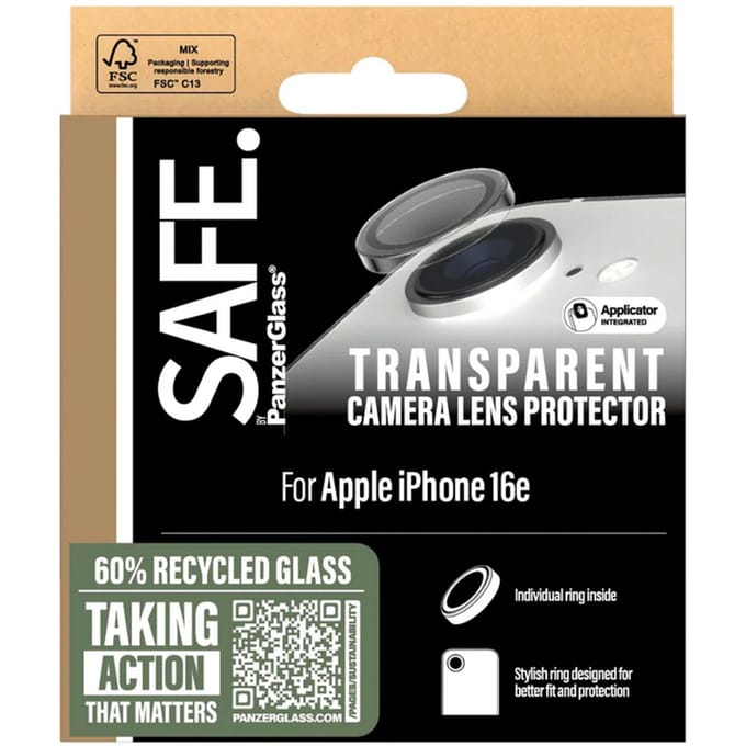 SAFE by PanzerGlass Camera Lens Protector geschikt voor Apple iPhone 17e / 16e