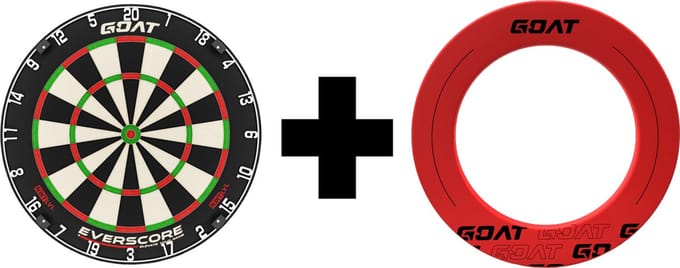 D&More GOAT dartbord + Surround set ROOD 4