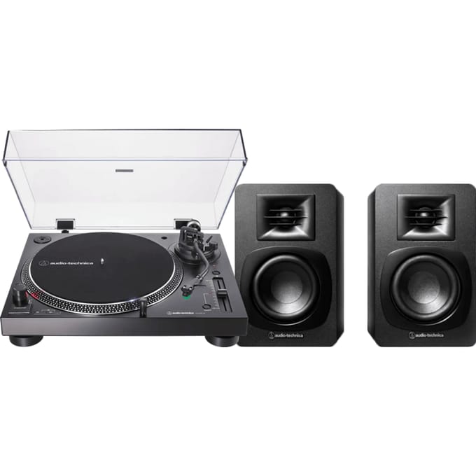 Audio Technica AT-LP120XBT + Audio-Technica ATH-SP3X Zwart