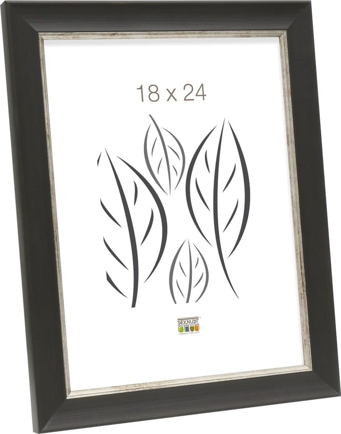 Deknudt Frames fotolijst S45WF2 - zwarte schilderstechniek - 18x24 cm