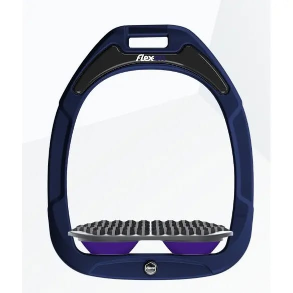 Endurance stijgbeugels Marine/Grijs/Paarse Flex-On Green Composite