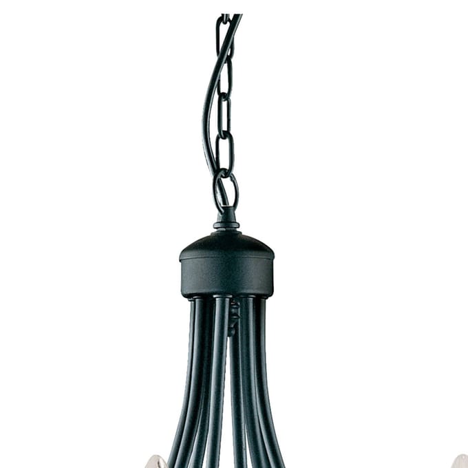 Searchlight MAYPOLE- Hanglamp - 8 Lichts - Mat Zwart