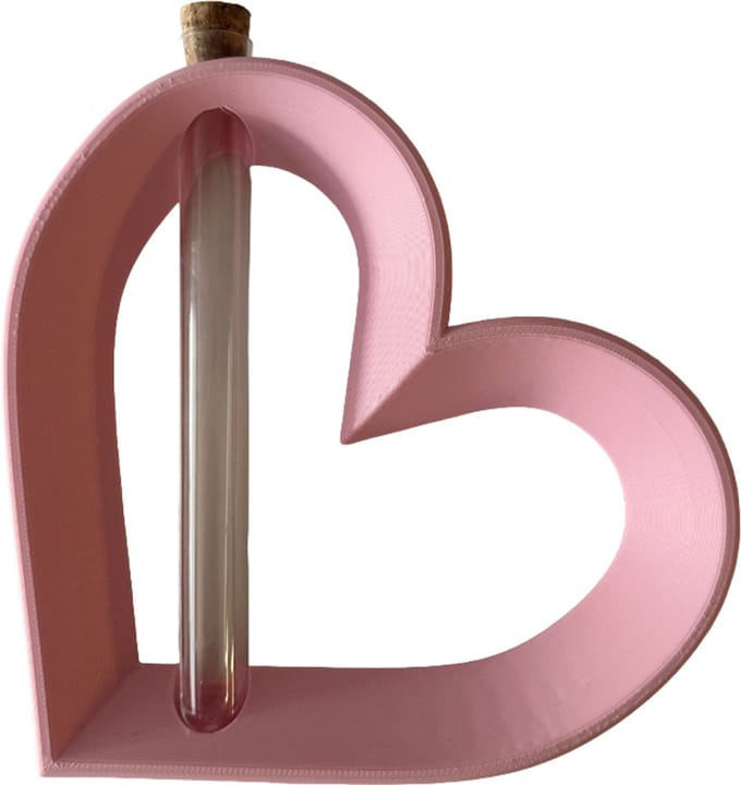 Hart met buis Licht Roze rechts - Valentijn cadeau