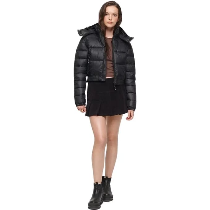 Superdry - Korte Fuji jas met capuchon - Dames - Gewatteerde jassen