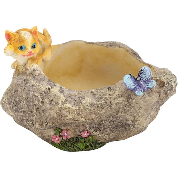 Mini Hars Cartoon Dier Bloempot Decoratie Desktop Succulent Plant Pot OrnamentKat beige