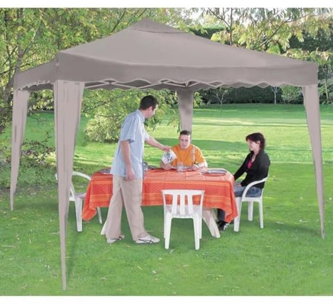 Partytent 3x3 m Opvouwbaar - Taupe