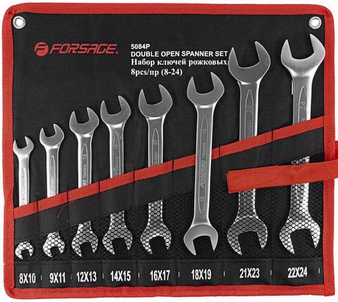 Forsage Serie - Steeksleutelset - 8-24mm - Chroom-vanadium Staal