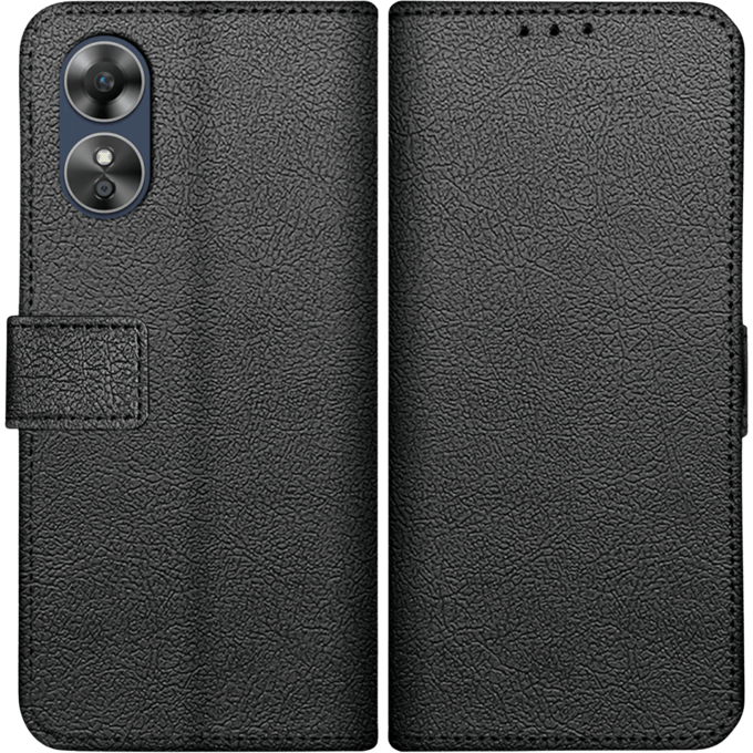Just in Case OPPO A17 Portemonnee Hoesje Zwart