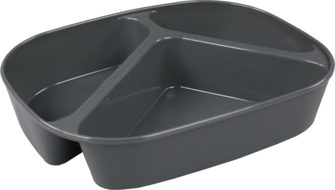 Circ Schaal - menuschaal - reusable - pP - rechthoekig - 880ml - 236x181x47mm - grijs - 48 stuks