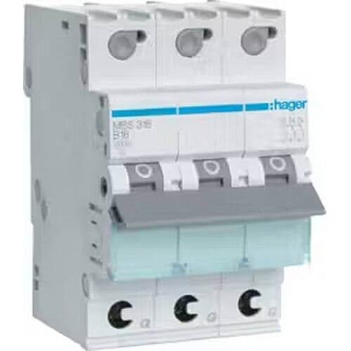 Hager MBS316 Zekeringautomaat 3-polig 16 A