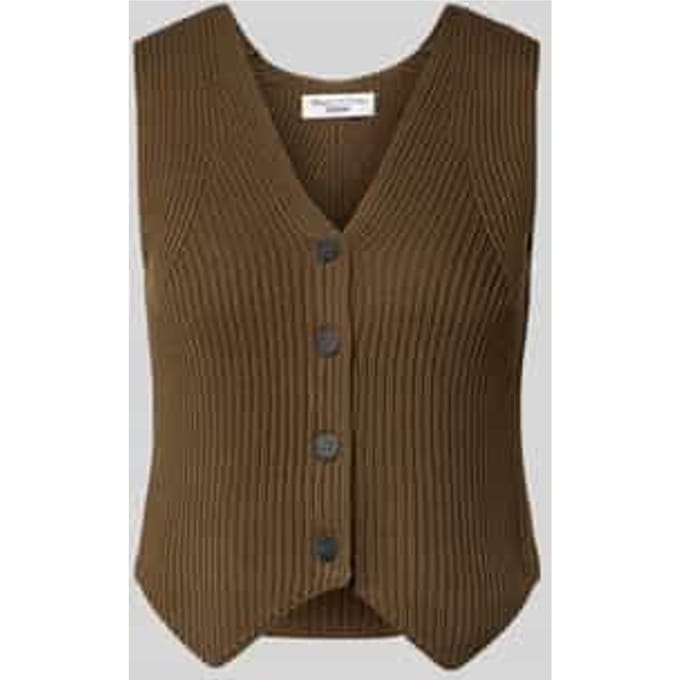 shaped fit bodywarmer van puur katoen