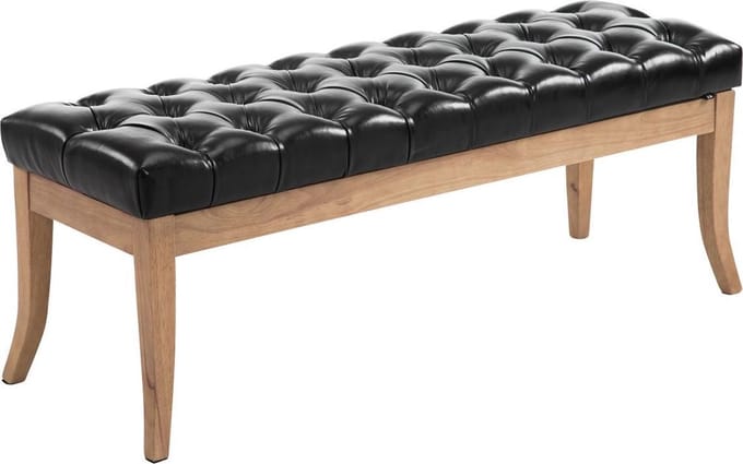 CLP Ramses Bank - Kunstleer zwart 120 cm