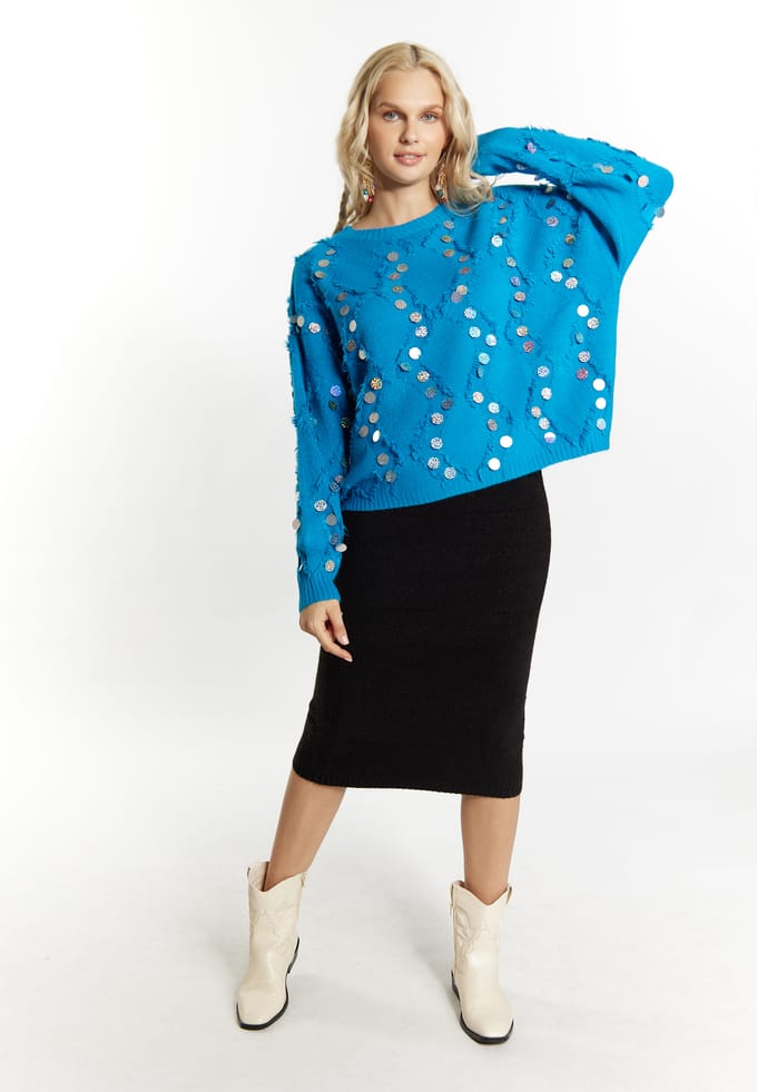 IZIA Jumper Dames blauw