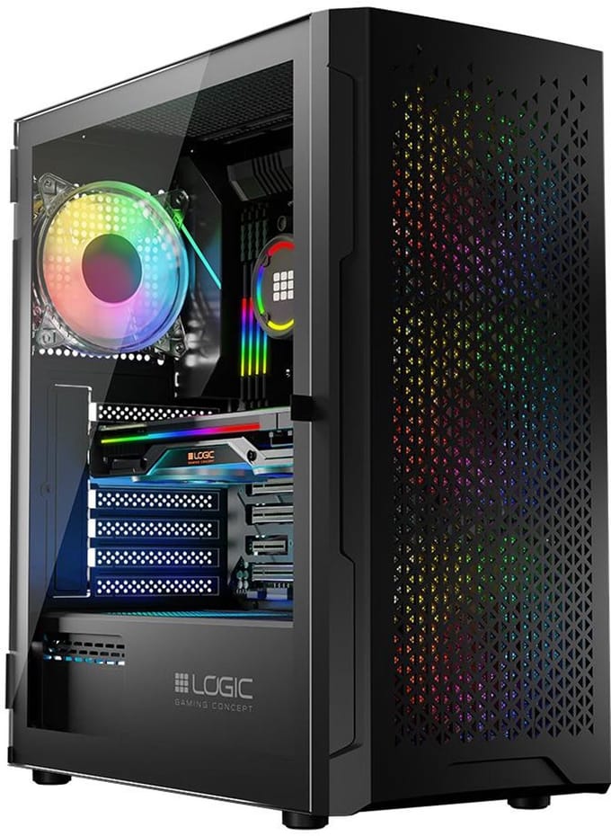Logic Concept Aramis - Midi Tower - ARGB - USB 3.0 - Zwart