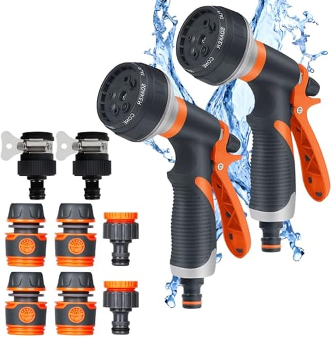 Instelbare Tuinsproeierset met 8 Irrigatiepatronen voor Efficiënte Watergift