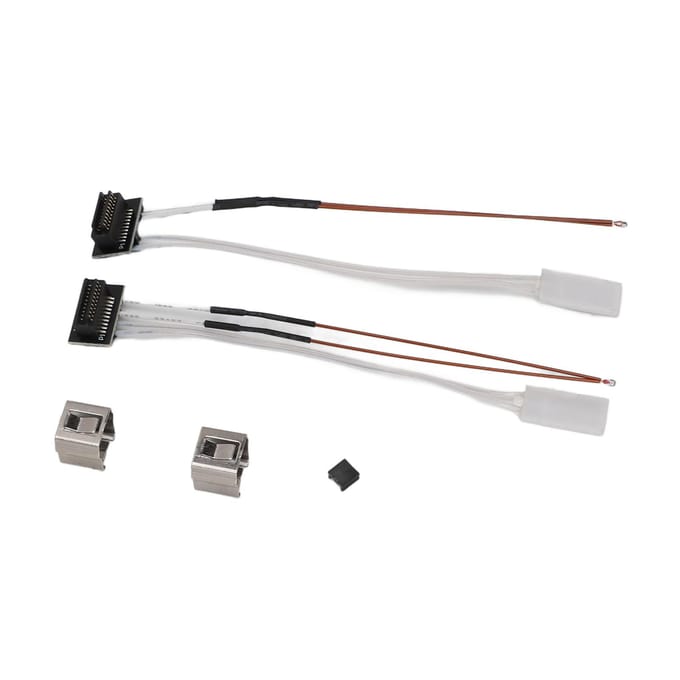 2 Set 24V 48W Keramische Verwarmer Thermistor Kit met Bevestigingsklem voor Bambu Lab P1P P1S white