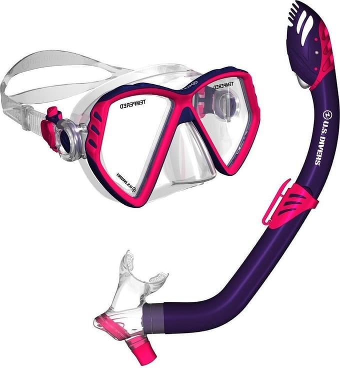 US Divers Regal Combo - Snorkelset - Duikbril - Snorkel - Kinderen - Paars/Rood