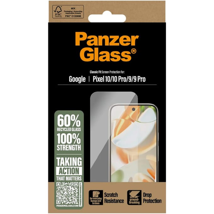 PANZERGLASS - Screen Protector Google Pixel 10/10 Pro/9/9 Pro CF PG25945 Screenprotector (glas) Google pixels 10, Google pixels 10 Pro, Google