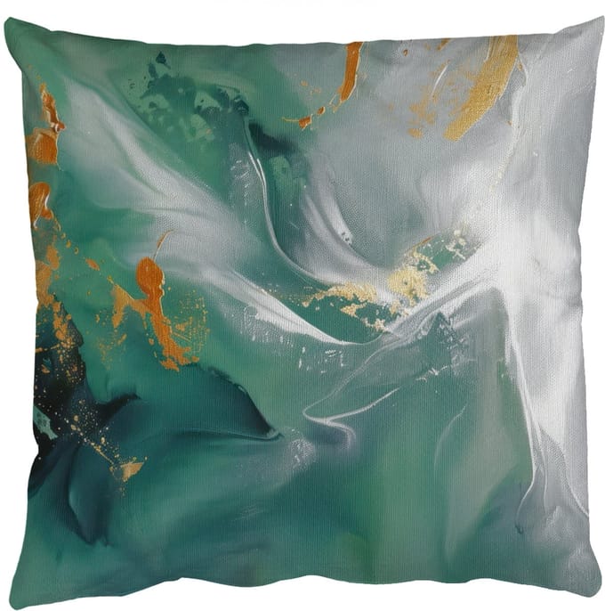 Sierkussens - Kussentjes Woonkamer - 45x45 cm - Groen - Modern - Marmer - Abstract