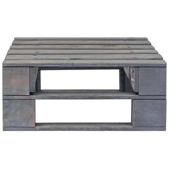 vidaXL - Tuinhocker - pallet - hout - grijs