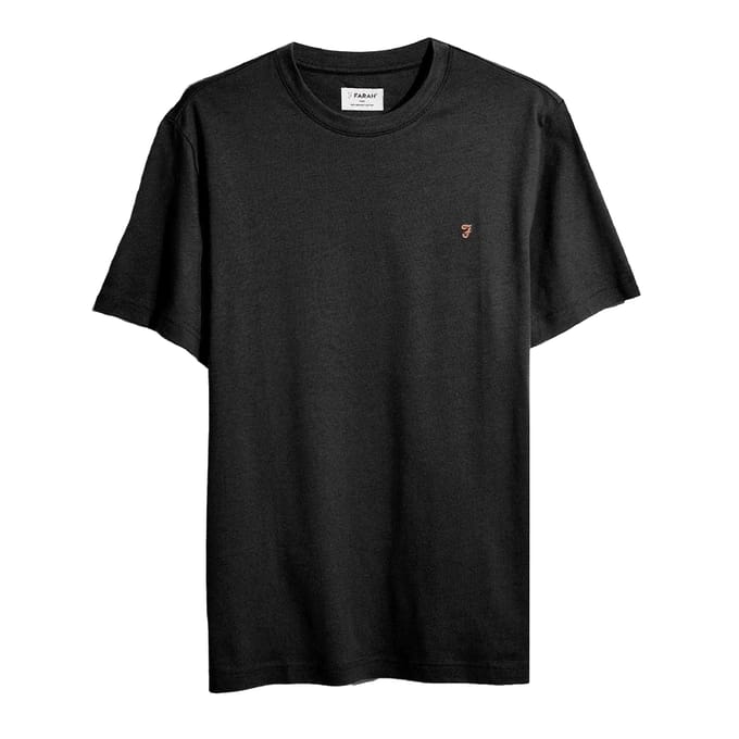 Farah Heren Logo Regular T-Shirt (Zwart)