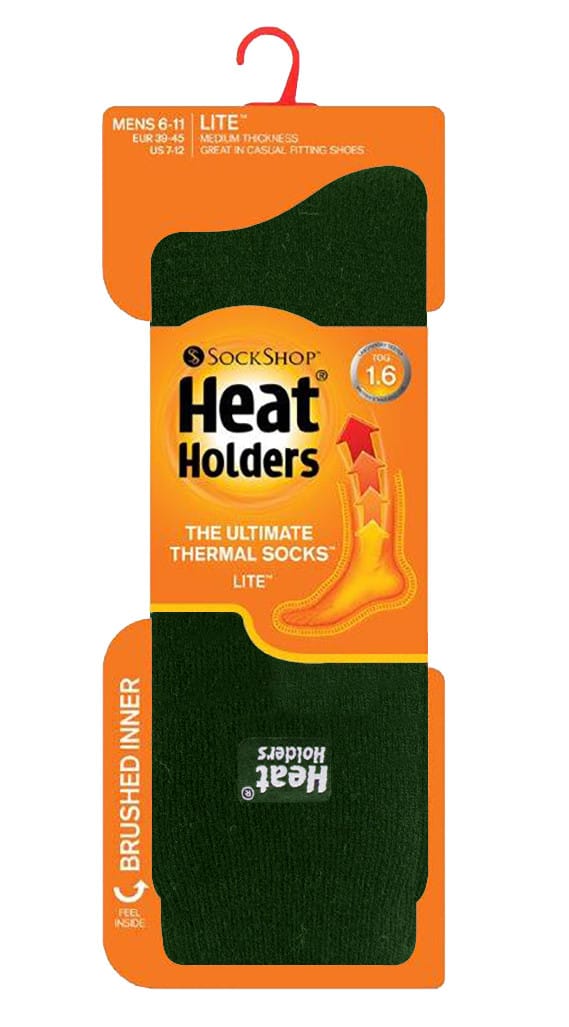 Heat Holders - Lite 3 paar thermo herensokken - Groente