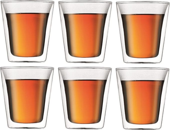 Bodum Canteen dubbelwandige glazen set - 6 stuks, 0,2L