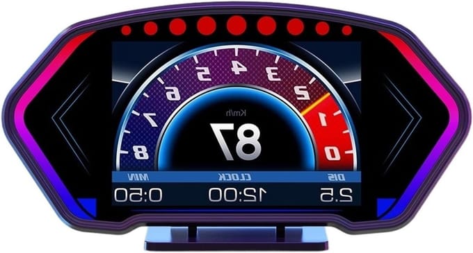 Auto Head Up Display - Digitale Tachometer Kilometerteller - Rijgegevens Weergeven - Dubbele OBD2 GPS Modus - 6 Inch Scherm