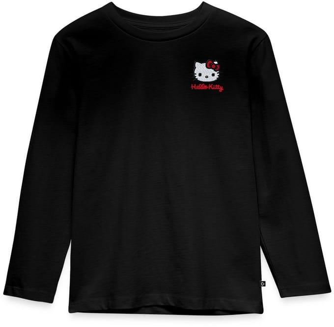 Hello Kitty Geborduurd Portret Premium T-Shirt Kinderen